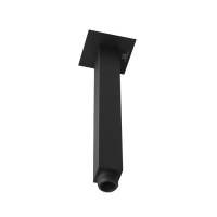 Кронштейн 20х6х6 см для душа потолочный Square черный матовый