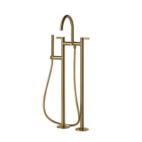 Lignage Luxe Смеситель для ванны и душа напольный золото брашированное