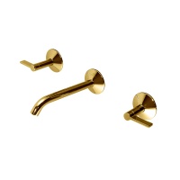 Lignage Смеситель для раковины cкрытого монтажа на 3 отверстия золото