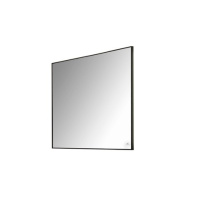 Square Зеркало 60x60 см в алюминиевой раме черное с подсветкой по периметру, подогревом и сенсором