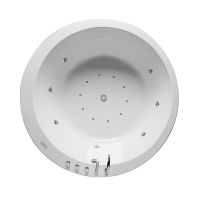 Soleil Round Ванна 170 см комплектация Fusion со смесителем на борт ванны круглая белая