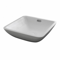 Forma Square Раковина 40х40х18 см на столешницу с переливом белая матовая