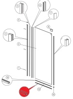 Deca Уплотнитель нижний пластиковый