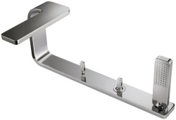 Lounge Смеситель для ванны на 4 отверстия белый