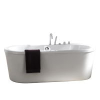 Minimal Oval Ванна 190х87 см Basic с ножками и смесителями на борт ванной