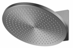 Верхний душ 25 см с настенным держателем сталь брашированная