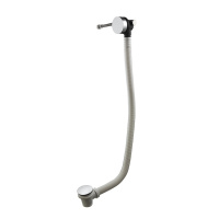 Tono Слив-перелив для ванны тип "clicker" с наливом 120 см хром