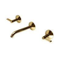 Lignage Luxe Смеситель для раковины cкрытого монтажа на 3 отверстия золото