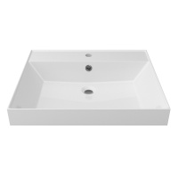 One Раковина 61x50x17 см крион подвесная белая глянцевая