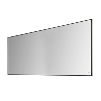 Square Зеркало 140x60 см в алюминиевой раме черное с подсветкой по периметру подогревом и сенсором