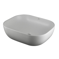 Slender Раковина 49х40х14,5 см на столешницу без перелива белый матовый