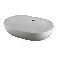 Slender Раковина 60х40,5х16 см на столешницу с переливом белый матовый