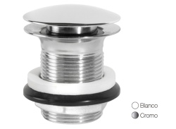 Клапан сливной click SP со сливом-переливом белый