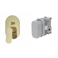 Ascend Смеситель для ванны и душа встраиваемый на два выхода (внутренняя часть в комплекте) латунь брашированная