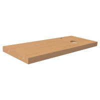 Project Wood Столешница 120 см с отделкой из шпона, с отверстием под смеситель и вырезом под раковину справа, с креплениями дуб