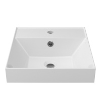 One Раковина 40x40x17 см крион белая глянцевая