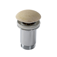 Slender Донный клапан (кнопка-клик) без перелива цвет Travertino Marble