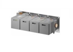 Внутренняя часть смесителя с термостатом на три выхода