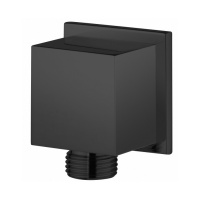 Square Подвод воды для гибкого шланга настенный черный матовый