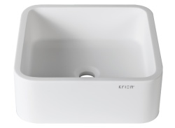 3-Way B603 Раковина 40x40x15 см Krion 1100 ON TOP на столешницу белая