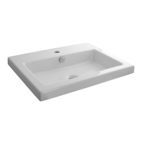 Square Раковина 60х45,5х9,5 см подвесная со сливом и креплениями белая