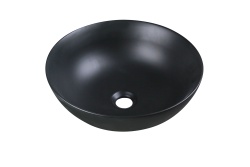 ZDC Раковина 40х40х15 см на столешницу черный матовый