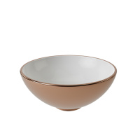 Slender Раковина 40х40х14 см на столешницу без перелива белаяч/медь