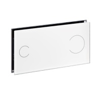 Premium Line Кнопка смыва из двойного стекла фронтальная белая