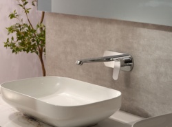 Ascend Смеситель для раковины встраиваемый в стену латунь брашированная (SmartBox в комплекте)