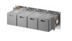 Внутренняя часть смесителя ручного управления на три выхода