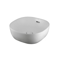 Slender Раковина 41х41х14,5 см на столешницу с переливом белый матовый