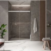 Acqua 5000 Душевое ограждение 100х200 см нержавеющая сталь стекло хромированное с зеркальным эффектом левое Protect