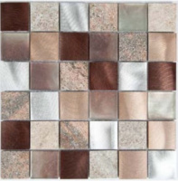 Glass Stone Aluminum 29,8x29,8x0,6 (Copper)