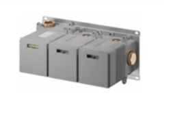 Внутренняя часть смесителя с термостатом на два выхода