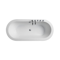 Minimal Oval Ванна 175х80 см Basic с ножками и смесителями на борт ванной белый